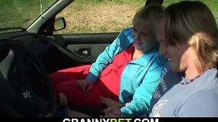 60 duration age-old granny fucked roadside